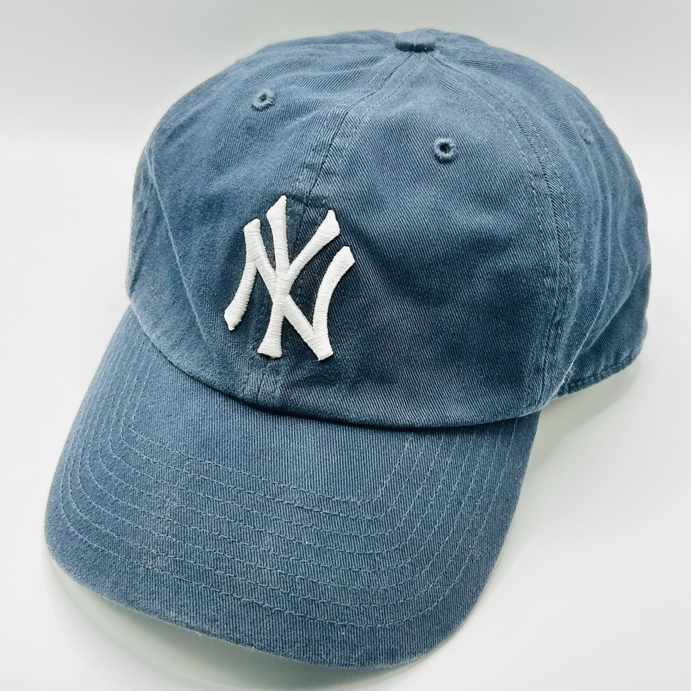 New York Yankees '47 Brand MLB Team Logo Hat Cap Adjustable Strapback Blue